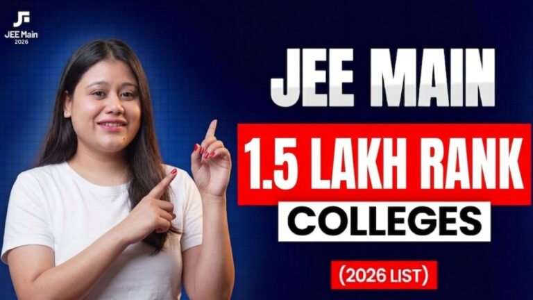 JEE Main 1.5 lakh rank colleges