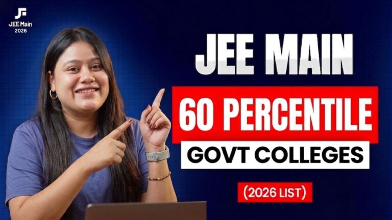JEE Main 60 percentile govt colleges